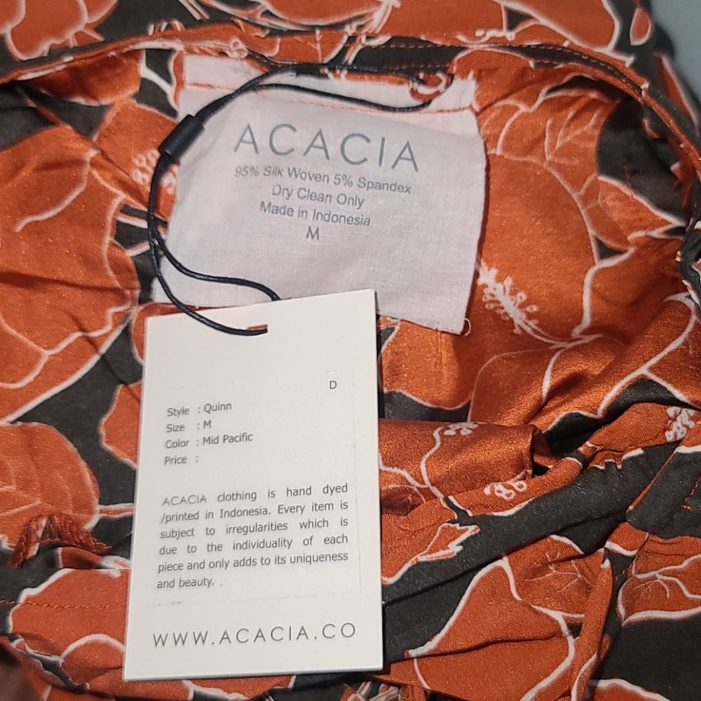 New acacia mid pacific Quinn skirt silk swimwear M - Picture 9 of 16